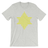 Yellow Boxes Star of David Unisex T-Shirt Abyssinian Kiosk Rectangles Jewish Falasha Abyssinia Ethiopia Bella Canvas Original Art Fashion Cotton Apparel Clothing