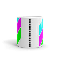Cyan Magenta Green Stripes Kaffa Mug