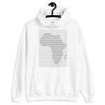 Africa Black Dashes Unisex Hoodie Abyssinian Kiosk Scantron Map Gildan Original Art Fashion Cotton Apparel Clothing