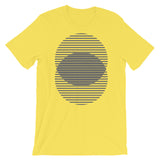 Grey Lined Circles Unisex T-Shirt Abyssinian Kiosk Joining Circles Fashion Cotton Apparel Clothing Bella Canvas Original Art