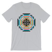 Psychedelic #12 Cross Black Unisex T-Shirt Abyssinian Kiosk Equal-Armed Cross Ethiopian Jesus Christian Trip Trippy Colorful Bella Canvas Original Art Fashion Cotton Apparel Clothing