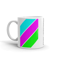 Cyan Magenta Green Stripes Kaffa Mug