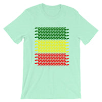 Slanted Green Yellow Red Unisex T-Shirt Ethiopian Flag Abyssinian Kiosk Abyssinia Ethiopia