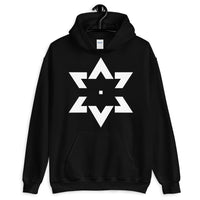 White Star of David Tips Unisex Hoodie Ends Ethiopian Falasha Abyssinian Kiosk Fashion Cotton Apparel Clothing Gildan Original Art