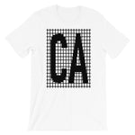 Black Grid CA Unisex T-Shirt Bella Canvas Original Art Abyssinian Kiosk Fashion Cotton Apparel Clothing California State America US
