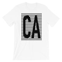 Black Grid CA Unisex T-Shirt Bella Canvas Original Art Abyssinian Kiosk Fashion Cotton Apparel Clothing California State America US