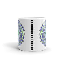 Black Outline Cross Blue Green Star Kaffa Mug