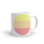 Yellow to Red Lined Circle Kaffa Mug