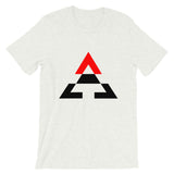 Pyramid Black Bottom Red Top Unisex T-Shirt Bella Canvas Original Art Abyssinian Kiosk Fashion Cotton Apparel Clothing