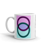 Black Rings Magenta Cyan Lines Kaffa Mug