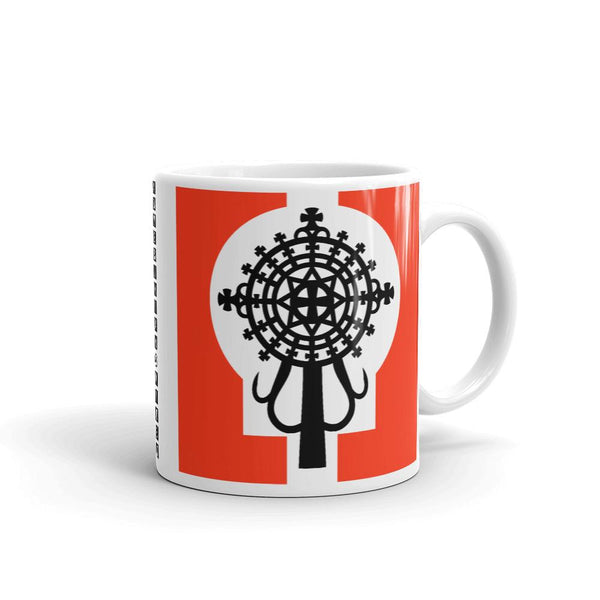 Black Cross Red Keyhole Coffee Mug Ethiopian Coptic Orthodox Abyssinian Kiosk Christian