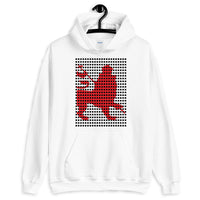 Black Squares Red Lion Unisex Hoodie Ethiopian Lion of Judah Ethiopia African Abyssinian Kiosk Fashion Cotton Apparel Clothing Gildan Original Art