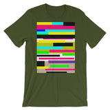 Bars Unisex T-Shirt Bold Colors Abstract Art Abyssinian Kiosk Fashion Cotton Apparel Clothing Bella Canvas Original Art