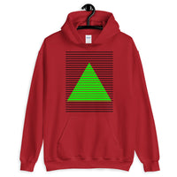 Black Green Lined Pyramid Unisex Hoodie Abyssinian Kiosk Fashion Cotton Apparel Clothing Gildan Original Art