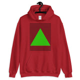 Black Green Lined Pyramid Unisex Hoodie Abyssinian Kiosk Fashion Cotton Apparel Clothing Gildan Original Art