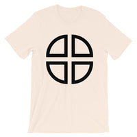 Between the Lines Cross Black Unisex T-Shirt Abyssinian Kiosk Ethiopian Coptic Orthodox Tewahedo Christian Bella Canvas Original Art Fashion Cotton Apparel Clothing