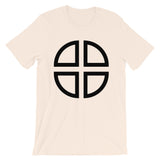 Between the Lines Cross Black Unisex T-Shirt Abyssinian Kiosk Ethiopian Coptic Orthodox Tewahedo Christian Bella Canvas Original Art Fashion Cotton Apparel Clothing
