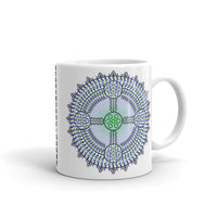 Black Outline Cross Blue Green Star Kaffa Mug