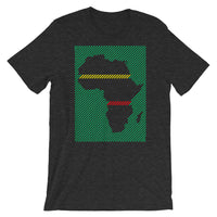 Africa Diagonal Lines GYR Unisex T-Shirt Abyssinian Kiosk Fashion Cotton Apparel Clothing Bella Canvas Original Art Green Yellow Red Ethiopia Ethiopian Flag