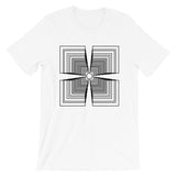 Black Mirrored Corners Unisex T-Shirt Abyssinian Kiosk Fashion Cotton Apparel Clothing Bella Canvas Original Art