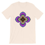 Psychedelic #9 Cross Black Unisex T-Shirt Trip Trippy Colorful Ethiopian Coptic Orthodox Abyssinian Kiosk Christian Bella Canvas Original Art Fashion Cotton Apparel Clothing