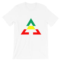 Pyramid GYR Unisex T-Shirt Pyramid RWB Unisex T-Shirt Bella Canvas Original Art Abyssinian Kiosk Fashion Cotton Apparel Clothing Triangle GYR Green Yellow Red Ethiopia Ethiopian Flag