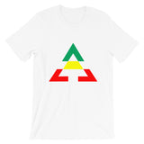Pyramid GYR Unisex T-Shirt Pyramid RWB Unisex T-Shirt Bella Canvas Original Art Abyssinian Kiosk Fashion Cotton Apparel Clothing Triangle GYR Green Yellow Red Ethiopia Ethiopian Flag