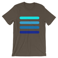 4 Blue Bars Unisex T-Shirt Abyssinian Kiosk Lines Fashion Cotton Apparel Clothing Bella Canvas Original Art