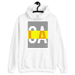 Black Yellow CA Unisex Hoodie Yellow Lines Dashes Abyssinian Kiosk California State Initials Fashion Cotton Apparel Clothing Gildan Original Art