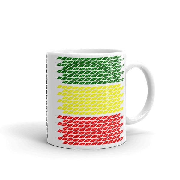 Slanted Green Yellow Red Coffee Mug Ethiopian Flag Abyssinian Kiosk Abyssinia Ethiopia