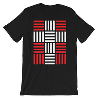 4 Lines White Cross Red Unisex T-Shirt Abyssinian Kiosk Christian Bella Canvas Original Art Fashion Cotton Apparel Clothing