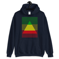 GYR Lined Pyramid Unisex Hoodie Abyssinian Kiosk Green Yellow Red Ethiopian FlagFashion  Cotton Apparel Clothing Gildan Original Art