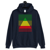 GYR Lined Pyramid Unisex Hoodie Abyssinian Kiosk Green Yellow Red Ethiopian FlagFashion  Cotton Apparel Clothing Gildan Original Art