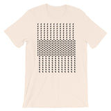 Black Slanted Squares Unisex T-Shirt Trickling Down Abyssinian Kiosk Fashion Cotton Apparel Clothing Bella Canvas Original Art
