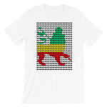 Black Squares GYR Lion Unisex T-Shirt Abyssinian Kiosk Green Yellow Red Ethiopia Ethiopian Lion of Judah Fashion Cotton Apparel Clothing Bella Canvas Original Art