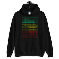 Africa GYR Dashes Unisex Hoodie Abyssinian Kiosk Scantron Map Gildan Original Art Fashion Cotton Apparel Clothing