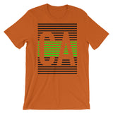 CA Black Green Lines Unisex T-Shirt Abyssinian Kiosk Fashion Cotton Apparel Clothing Bella Canvas Original Art