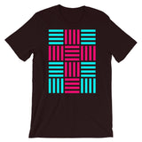 4 Lines Pink Cross Cyan Unisex T-Shirt Abyssinian Kiosk Christian Bella Canvas Original Art Fashion Cotton Apparel Clothing