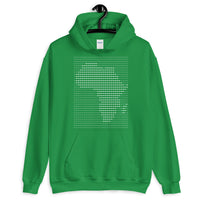 Africa White Dashes Unisex Hoodie Abyssinian Kiosk Scantron Map Gildan Original Art Fashion Cotton Apparel Clothing