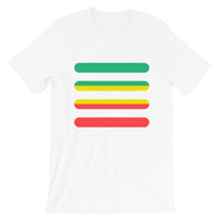 Green to Yellow to Red Bars Unisex T-Shirt Abyssinian Kiosk Ethiopia Fashion Cotton Apparel Clothing Bella Canvas Original Art