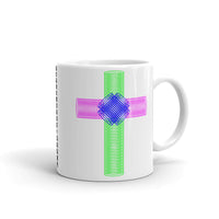 Green Magenta Blue Ellipse Cross Kaffa Mug