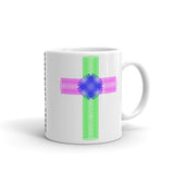 Green Magenta Blue Ellipse Cross Kaffa Mug