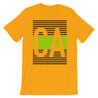 CA Black Green Lines Unisex T-Shirt Abyssinian Kiosk Fashion Cotton Apparel Clothing Bella Canvas Original Art