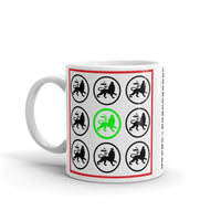 Black and Lime Lions Coffee Mug Ethiopian Lion of Judah Abyssinian Kiosk Abyssinia Ethiopia