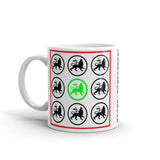 Black and Lime Lions Coffee Mug Ethiopian Lion of Judah Abyssinian Kiosk Abyssinia Ethiopia