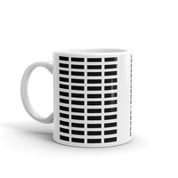 Black Grid Bars Kaffa Mug
