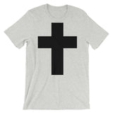 Black Latin Cross Unisex T-Shirt Abyssinian Kiosk Christian Jesus Religion Wide Line Latin Cross Bella Canvas Original Art Fashion Cotton Apparel Clothing