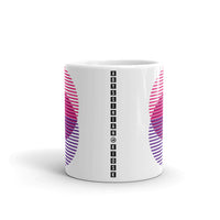 Pink to Purple Lined Circles Kaffa Mug
