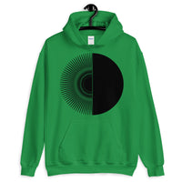 Black Half Star Half Circle Unisex Hoodie Abyssinian Kiosk Fashion Cotton Apparel Clothing Gildan Original Art