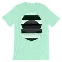 Black Lined Circles Unisex T-Shirt Abyssinian Kiosk Joining Circles Fashion Cotton Apparel Clothing Bella Canvas Original Art